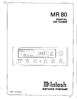 McIntosh MR-80 - Service manual